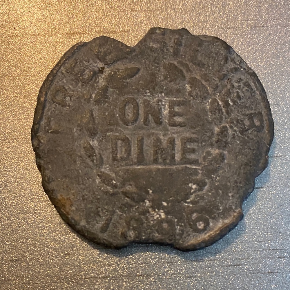1896 Bryan Free Silver One Dime Coin